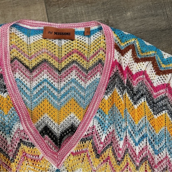 Brand new Missoni zig zag chevron crochet knit kaftan beach cover up dress - Picture 4 of 6